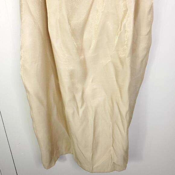 Alex Evenings Dress Womens 16 Square Neck Cream Formal Midi Party Wear - Picture 4 of 10